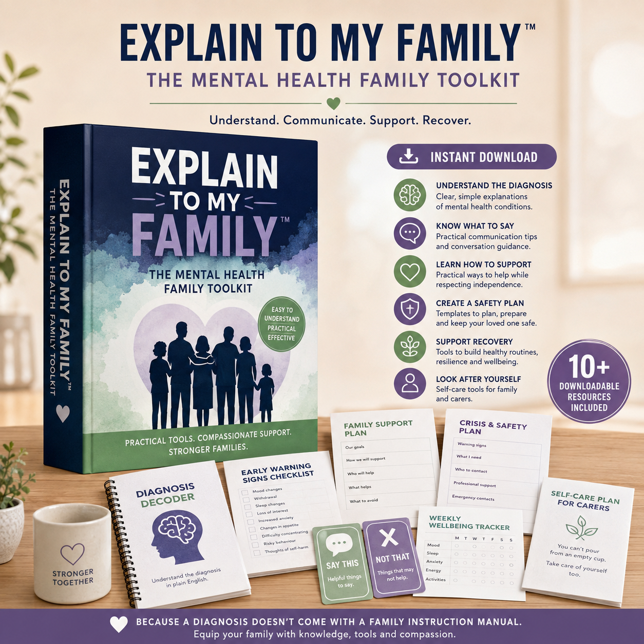 Explain to My Family Mental Health Family Toolkit product mockup